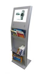 Prospektständer mit Display 22" im Querformat 